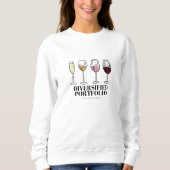 Diversifiziertes Portfolio Funny Wine Sweatshirt (Vorderseite)
