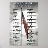 Diversifiziertes Portfolio Waffenplakat Poster (Vorne)