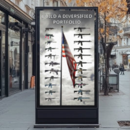 Diversifiziertes Portfolio Waffenplakat Poster