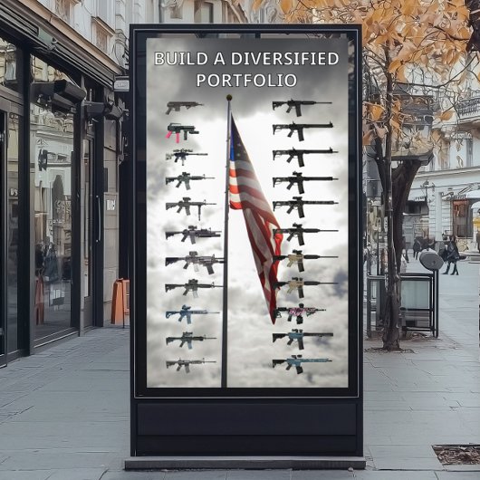 Diversifiziertes Portfolio Waffenplakat Poster