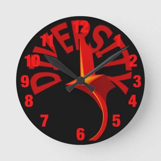 Diversifizierung Swirling Star Clock Runde Wanduhr (Vorderseite)