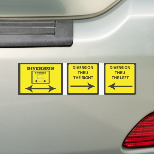DIVERSIONSZEICHEN AUTOAUFKLEBER (Auf Auto)