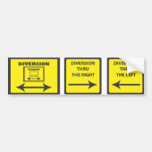 DIVERSIONSZEICHEN AUTOAUFKLEBER (Vorne)