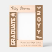 Diversität Schriftart Graduate Class of Year & Nam Geätzte Rahmen (Vorderseite)