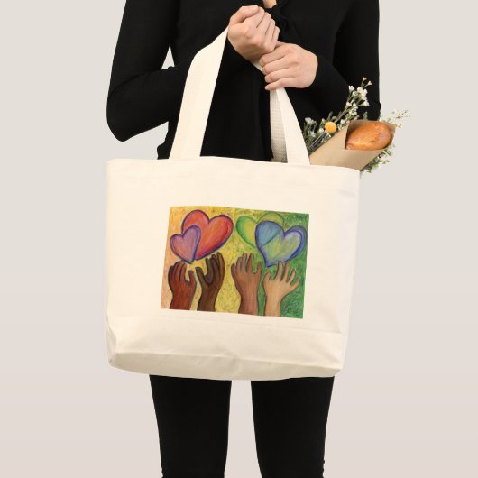 Diversity, Aktien und Inklusion DEI Art Tote Bag Jumbo Stoffbeutel (Vorderseite (Produkt))