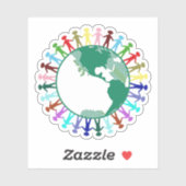 Diversity auf der ganzen Welt Aufkleber (Blatt)