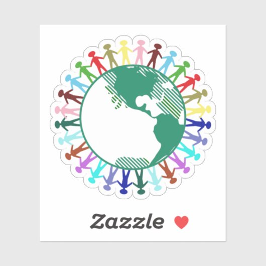 Diversity auf der ganzen Welt Aufkleber (Blatt)