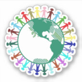 Diversity auf der ganzen Welt Aufkleber (Vorderseite)