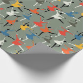 Diversity-Ballerinas in farbigen Outfits Geschenkpapier (Ecke)