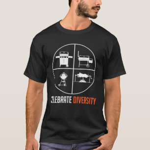 Diversity BBQ-Grill-Raucher-Barbecue feiern T-Shirt