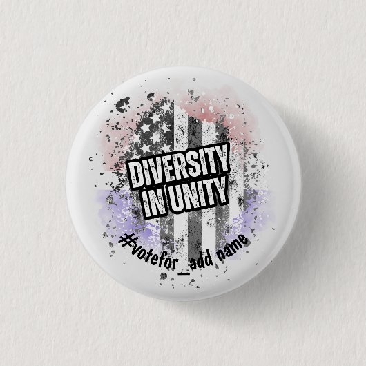 Diversity bei der US-Präsidentschaftswahl 2024 Button (Vorderseite)
