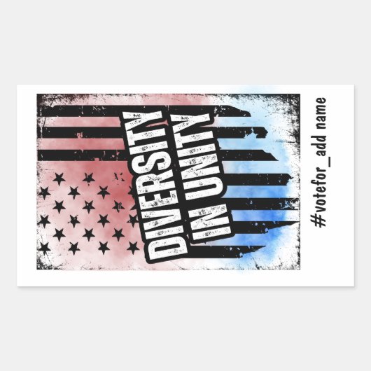 Diversity bei der US-Präsidentschaftswahl 2024 Rechteckiger Aufkleber (Vorderseite)