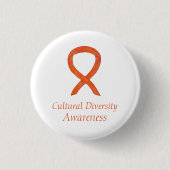 Diversity-Bewusstsein Ribbon Custom Button (Vorderseite)