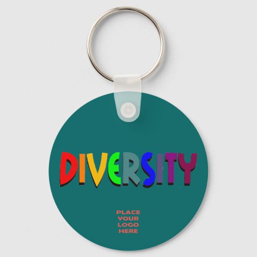 Diversity Custom Aquamarin Schlüsselanhänger (Vorderseite)