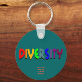 Diversity Custom Aquamarin Schlüsselanhänger (Vorderseite)