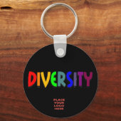 Diversity Custom Black Schlüsselanhänger (Vorderseite)