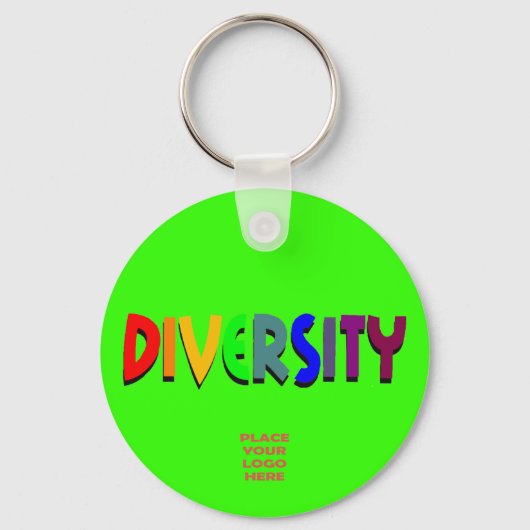 Diversity Custom Bright Green Schlüsselanhänger (Vorderseite)