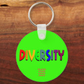 Diversity Custom Bright Green Schlüsselanhänger (Vorderseite)