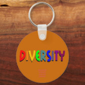 Diversity Custom Burnt Orange Schlüsselanhänger (Vorderseite)