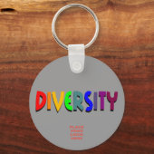 Diversity Custom Gray Schlüsselanhänger (Vorderseite)