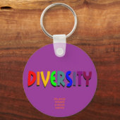 Diversity Custom Lila Schlüsselanhänger (Vorderseite)