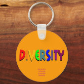 Diversity Custom Orange Schlüsselanhänger (Vorderseite)