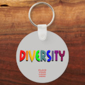 Diversity Custom Silver Schlüsselanhänger (Vorderseite)