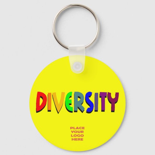 Diversity Custom Yellow Schlüsselanhänger (Vorderseite)