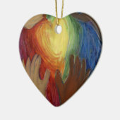 Diversity DEI Herz Weihnachten Geschenk Ornament (Links)
