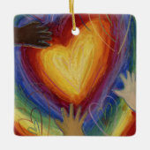 Diversity DEI Herz Weihnachten Geschenk Ornament (Vorderseite)