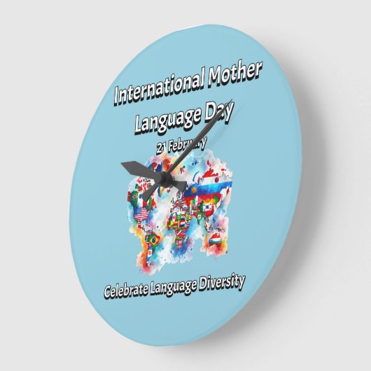 Diversity der Sprache. Internationale Muttersprach Große Wanduhr (Winkel)