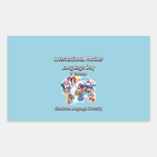 Diversity der Sprache. Internationale Muttersprach Rechteckiger Aufkleber (Vorderseite)