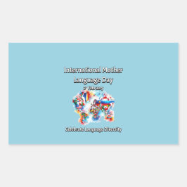 Diversity der Sprache. Internationale Muttersprach Rechteckiger Aufkleber