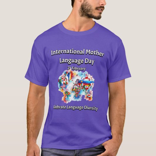 Diversity der Sprache. Internationale Muttersprach T-Shirt (Vorderseite)