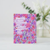 Diversity: Einzigartigkeit Ola Joseph Quote Postkarte (Stehend Vorderseite)