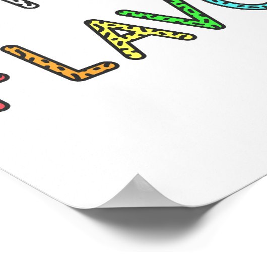 Diversity Eiscreme-Liebe aller Aromen Zitat Poster (Ecke)