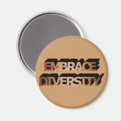 Diversity Embrace (Brauntöne) Magnet (Vorderseite/Rückseite)