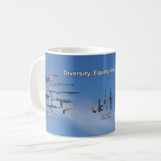 Diversity, Equity and Inclusion Gun Mug Kaffeetasse (Vorderseite Links)