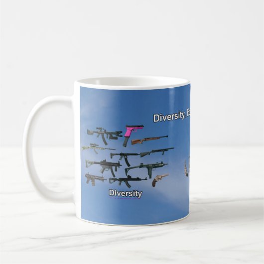 Diversity, Equity and Inclusion Gun Mug Kaffeetasse (Links)