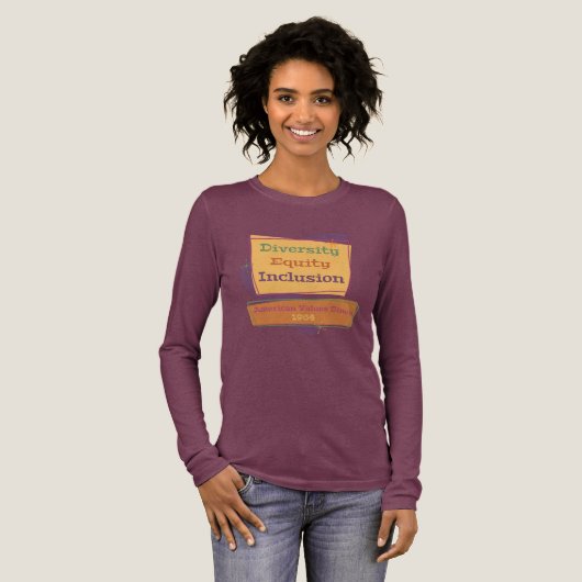 Diversity Equity Inclusion; American Values 1964 P Tri-Blend Shirt (Volle Vorderseite)