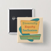 Diversity Equity Inclusion; American Values 1964 Y Button (Vorne & Hinten)