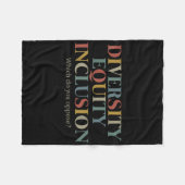 Diversity Equity Inclusion, gegen die Sie sind_ Fleecedecke (Vorderseite (Horizontal))