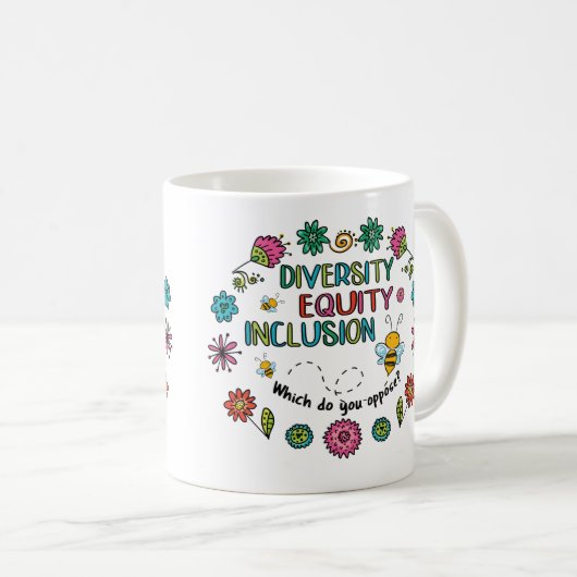 Diversity Equity Inclusion Kaffeetasse (VorderseiteRechts)