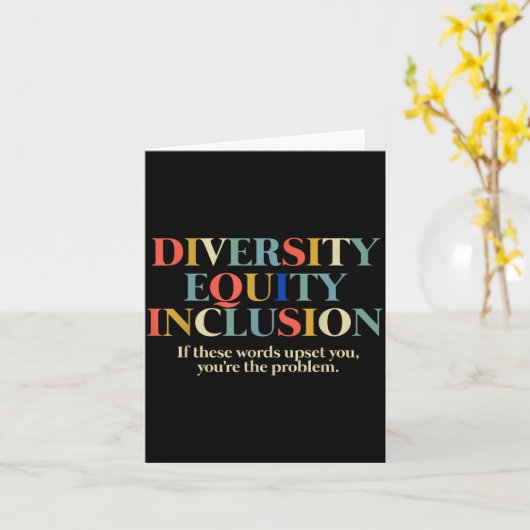 Diversity Equity Inclusion  Karte (Gelbe Blume)