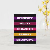Diversity Equity Inclusion Respect Belonging Pack Karte (Gelbe Blume)