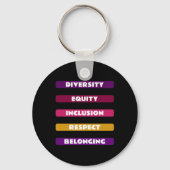 Diversity Equity Inclusion Respect Belonging Pack Schlüsselanhänger (Vorderseite)