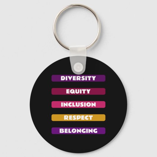 Diversity Equity Inclusion Respect Belonging Pack  Schlüsselanhänger (Vorderseite)