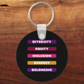 Diversity Equity Inclusion Respect Belonging Pack  Schlüsselanhänger (Vorderseite)