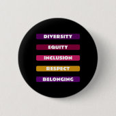 Diversity Equity Inclusion Respekt vor dem bestehe Button (Vorderseite)