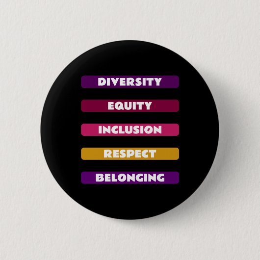 Diversity Equity Inclusion Respekt vor dem bestehe Button (Vorderseite)